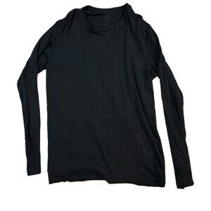 Icebreaker Merino Wool Blend Shirt Mens Large Long Sleeve Base Layer Black